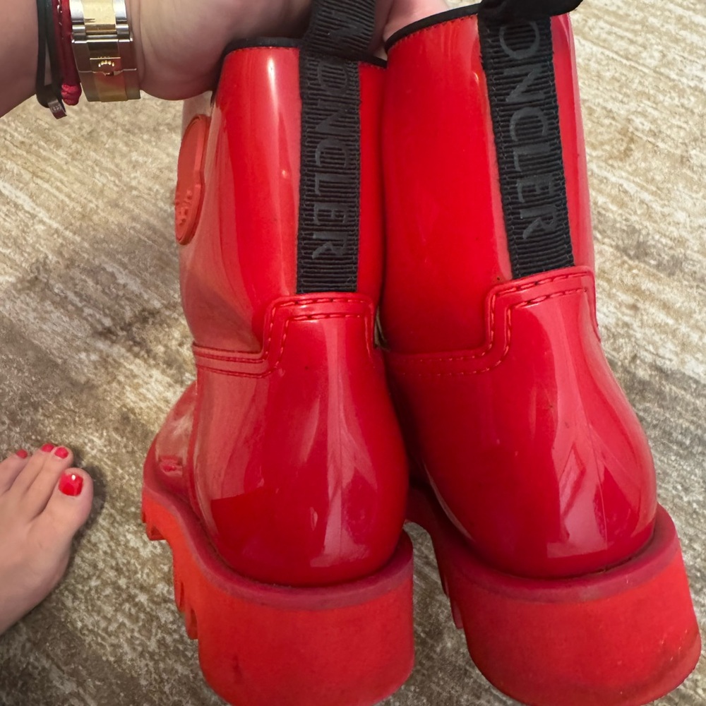 Moncler Women 9 40 Red Rain Boots
